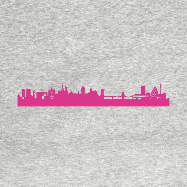 Basel skyline pink by 44spaces